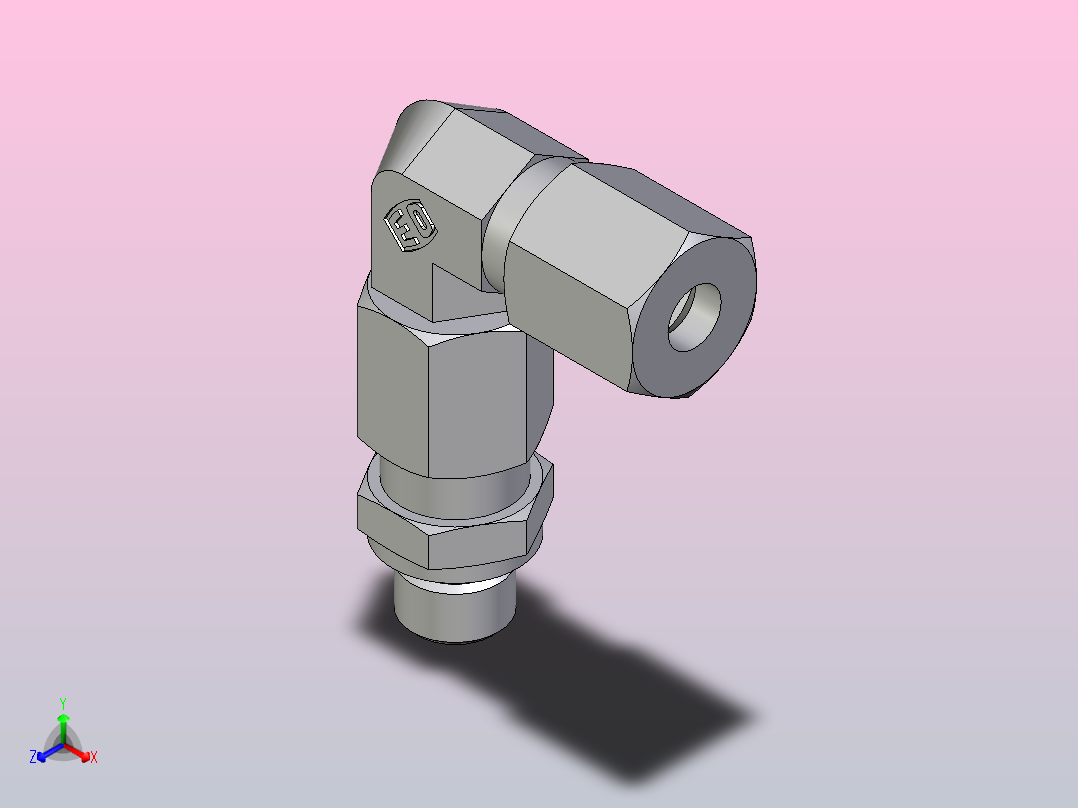 组装式可调旋转弯头EW06ZLREDCF主视图