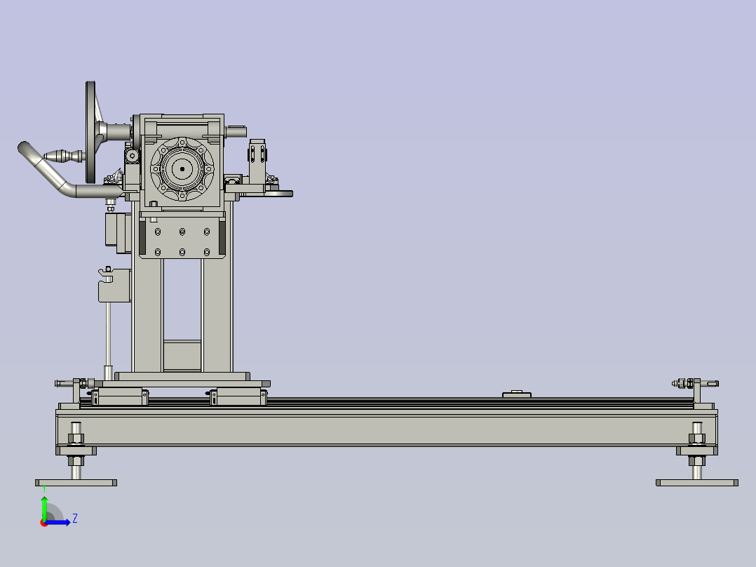 手摇式180度翻转涂胶工装左视图