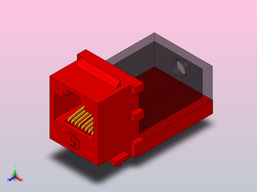 CAT5无工具IDC梯形插孔(红色)