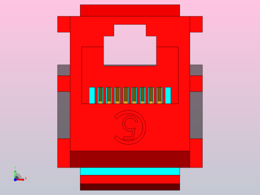CAT5无工具IDC梯形插孔(红色)前视缩略图