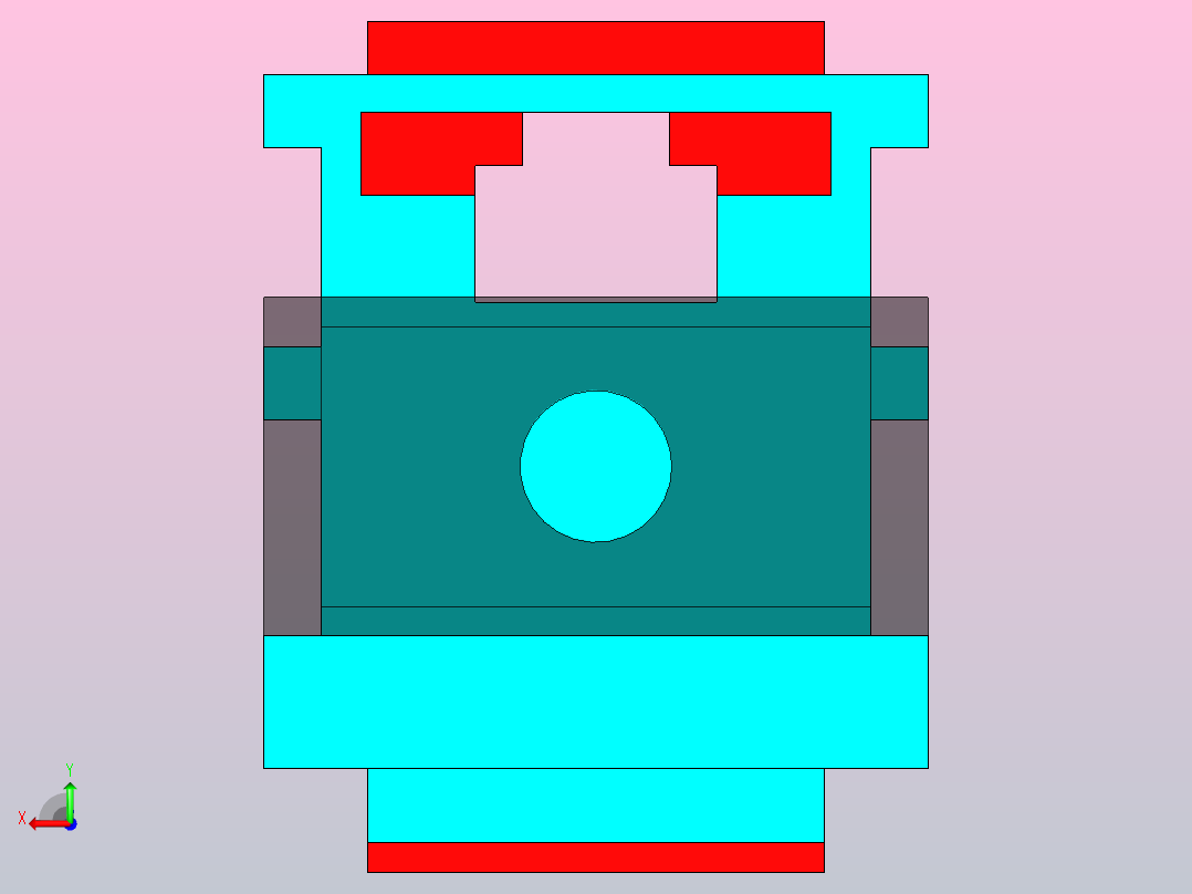 CAT5无工具IDC梯形插孔(红色)后视图