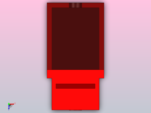 CAT5无工具IDC梯形插孔(红色)俯视缩略图