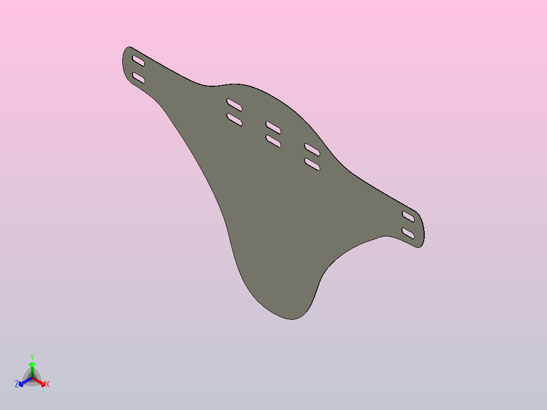 自行车挡泥板正等轴测图