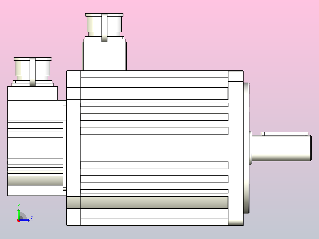 110-180系列伺服电机[130ST-M07725]左视图