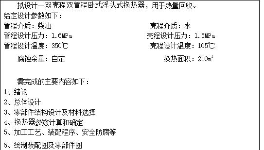 F220双壳程双管程卧式浮头式换热器设计含开题及7张CAD图