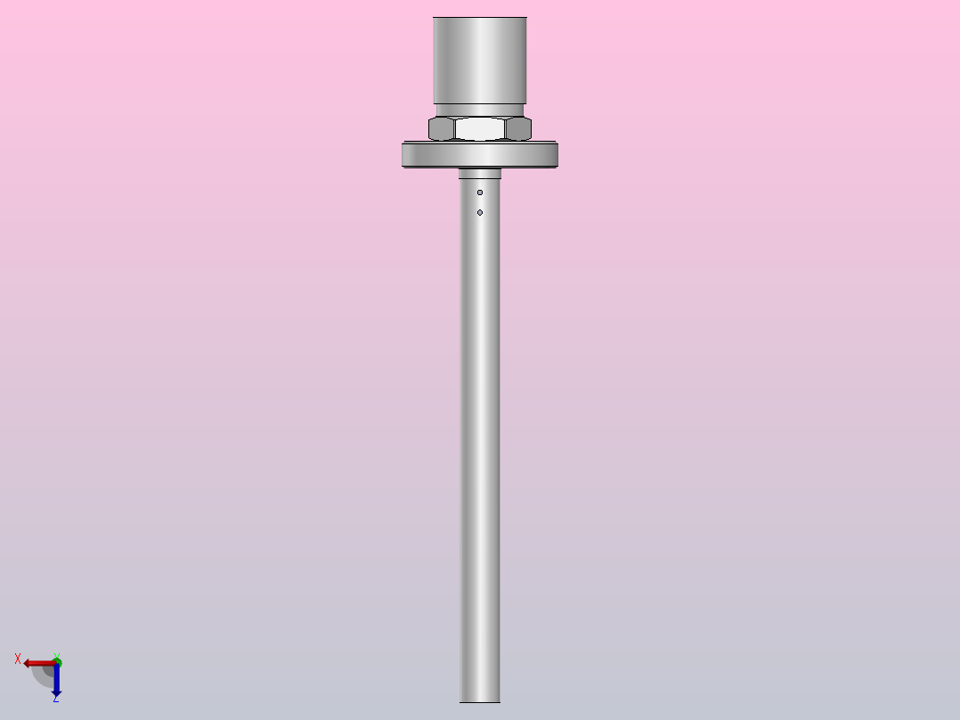 FST700-204电容式智能液位传感器[FST700-204五孔法兰安装]前视图