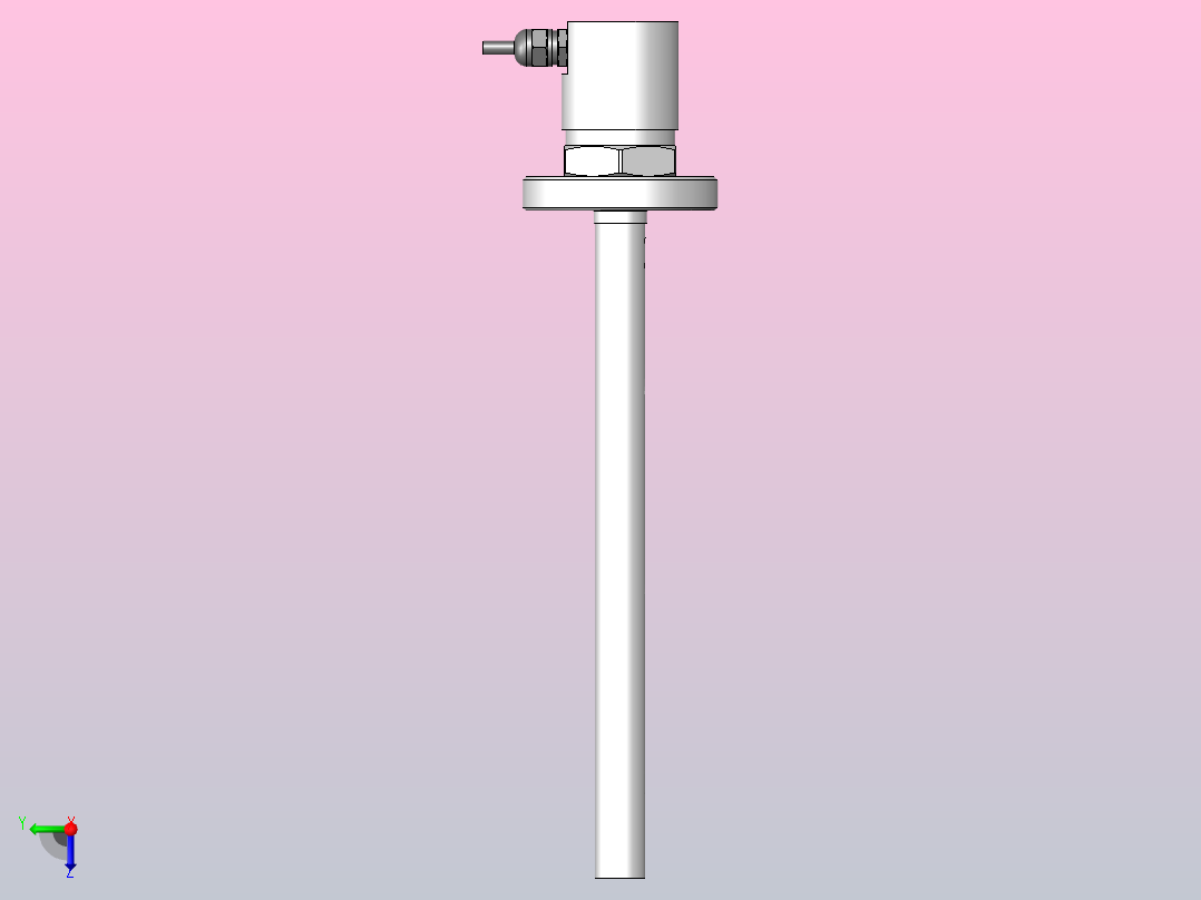 FST700-204电容式智能液位传感器[FST700-204五孔法兰安装]左视图