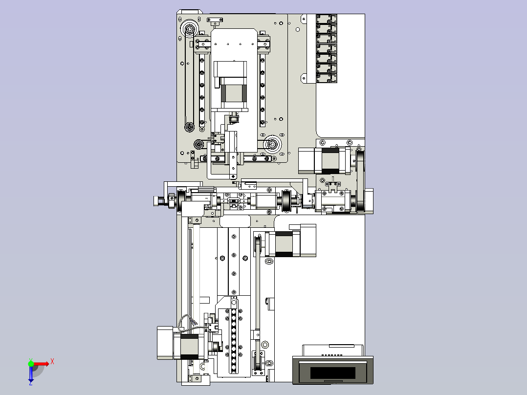 一款电器缠绕机3D模型俯视图
