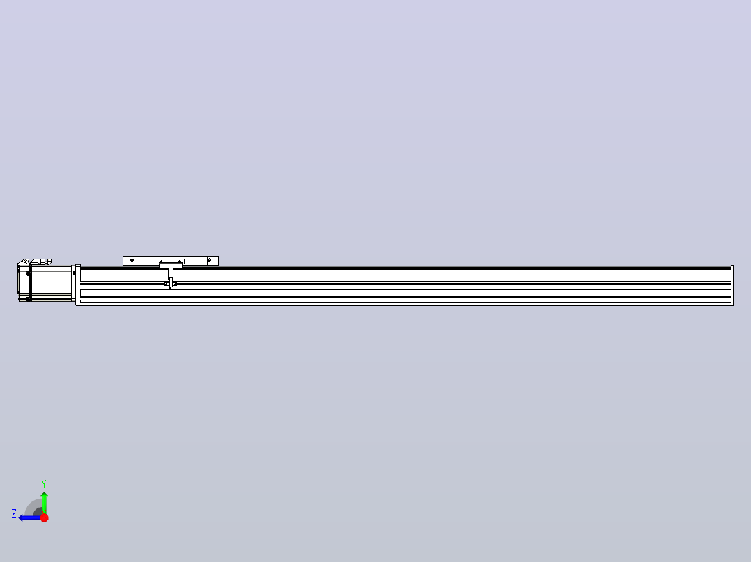滚珠丝杠直线轴带导轨全封闭TPA-HCR-175D-2510C-L1100-M-Y-P75-N3右视图