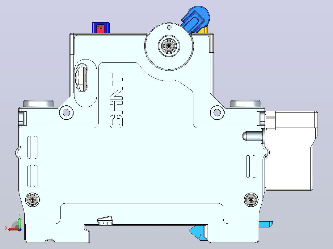 NXBLE-32 3P剩余电流动作断路器三维模型202405后视图