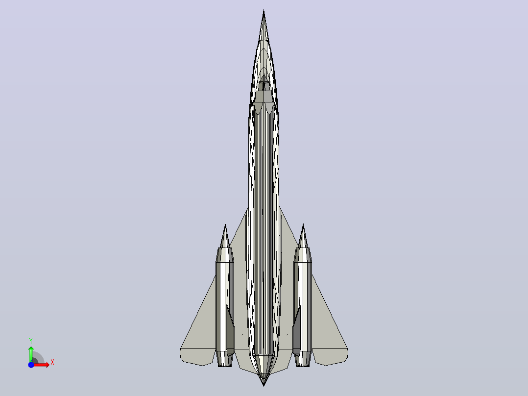 SR-71黑鸟超音速飞机前视图