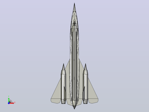 SR-71黑鸟超音速飞机前视缩略图