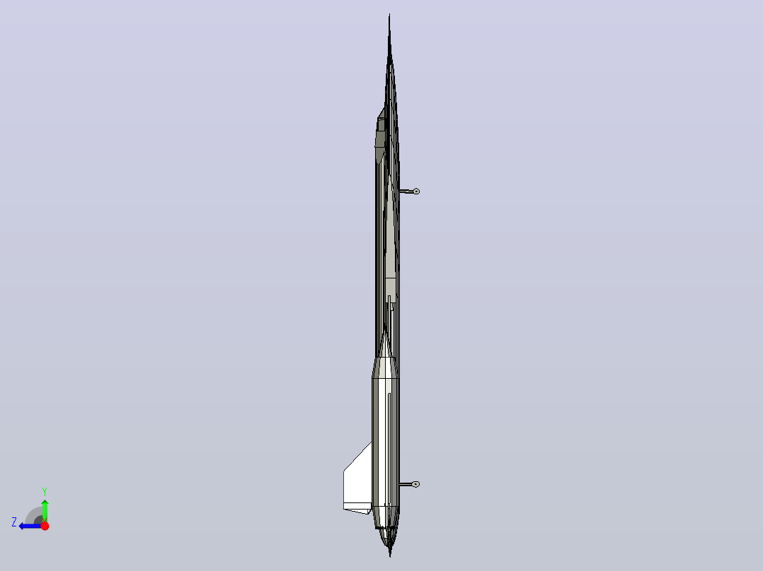 SR-71黑鸟超音速飞机右视图