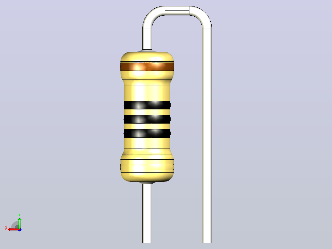 电阻器组RES_AV_1W_200mil_0R_5%后视图