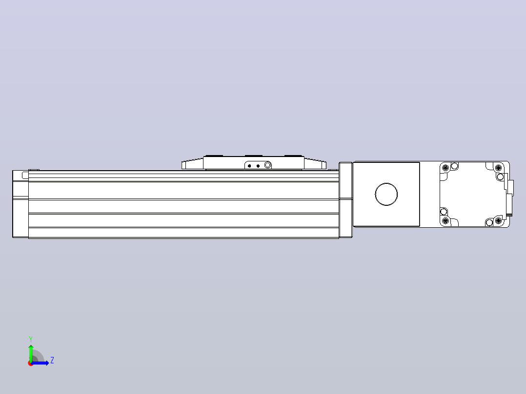 机器人皮带驱动直线轴TPA-GCB-80-P60-L100-QR-M20-N3左视图