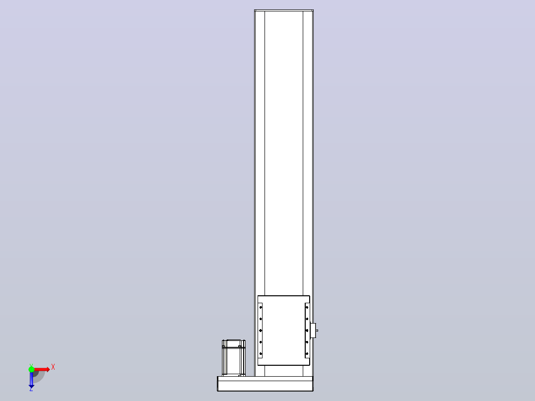 滚珠丝杠直线轴带导轨全封闭TPA-HCR-202D-2510C-L950-ML-C-P75-N3俯视图