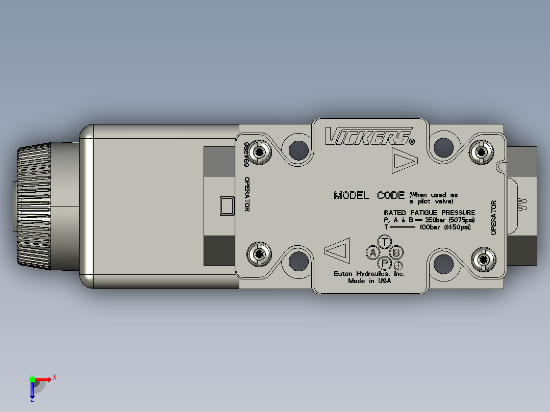 伊顿液压元件DG4V-3S-A-FW-60-AC俯视图