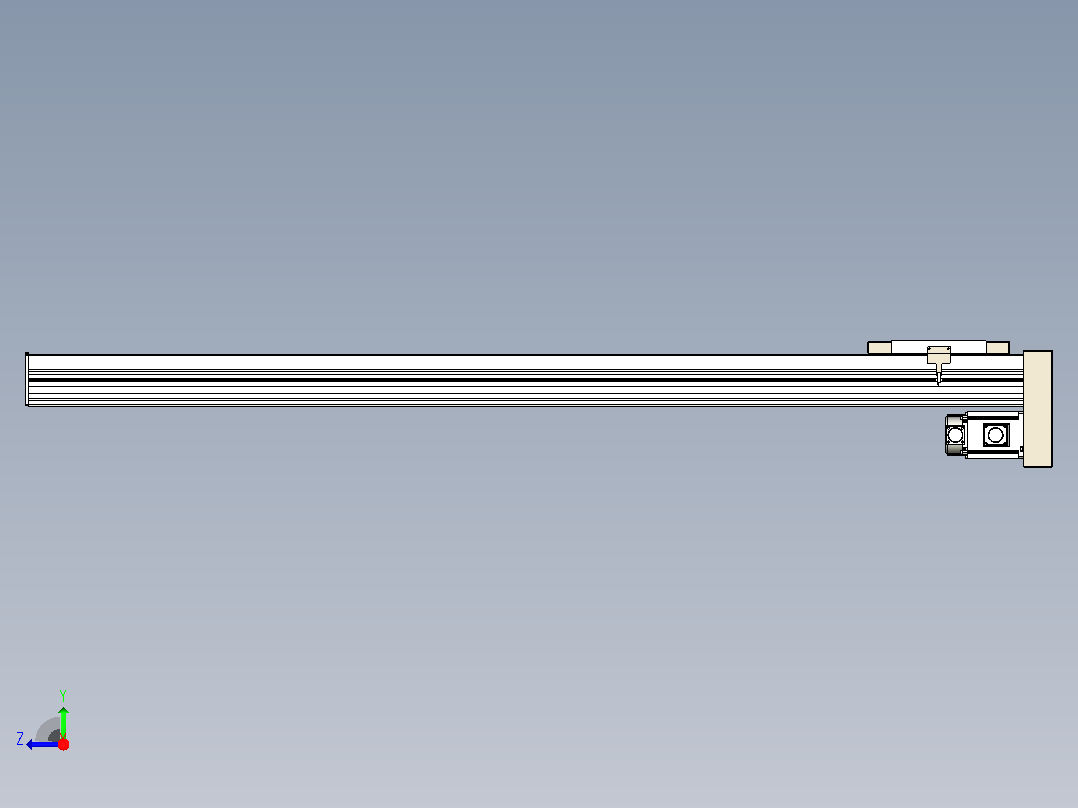 滚珠丝杠直线轴带导轨全封闭TPA-HCR-220D-3210C-L1750-MP-C-P1K-N3右视图