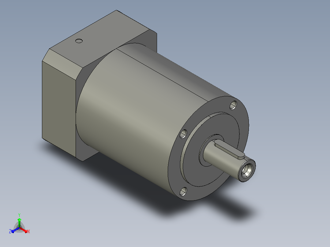 间隙减速器gearbox_gbx120004k_gbk_120_070_3_f主视图
