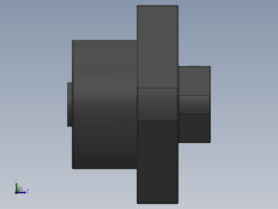 FK丝杆支撑座[FK8]左视图