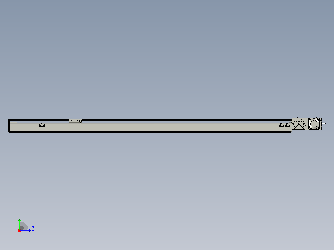 MT75BT半封闭皮带滑台[MT75BT.L80.1300.R.P40.C3]左视图