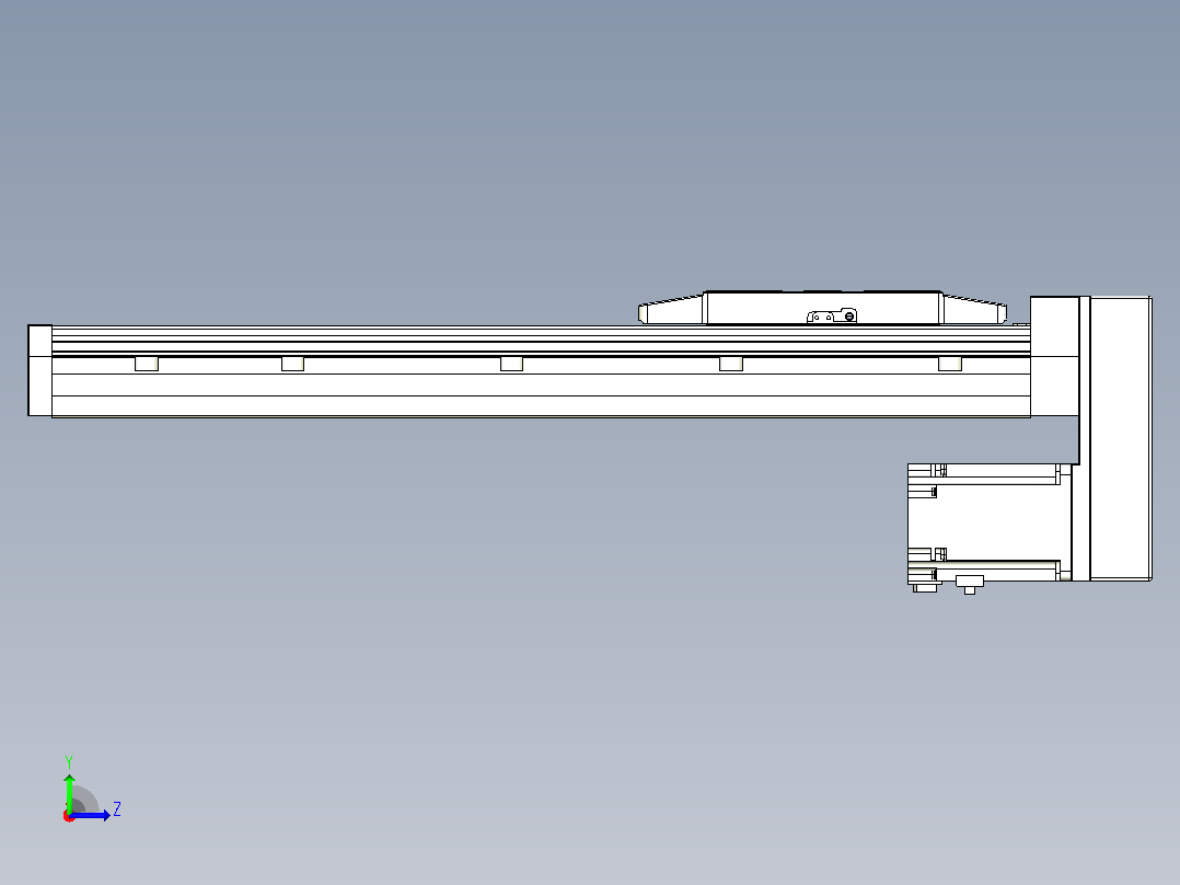 滚珠丝杠直线轴内置导轨TPA-GCR-170-2510C-L400-MP-M75-N3左视图