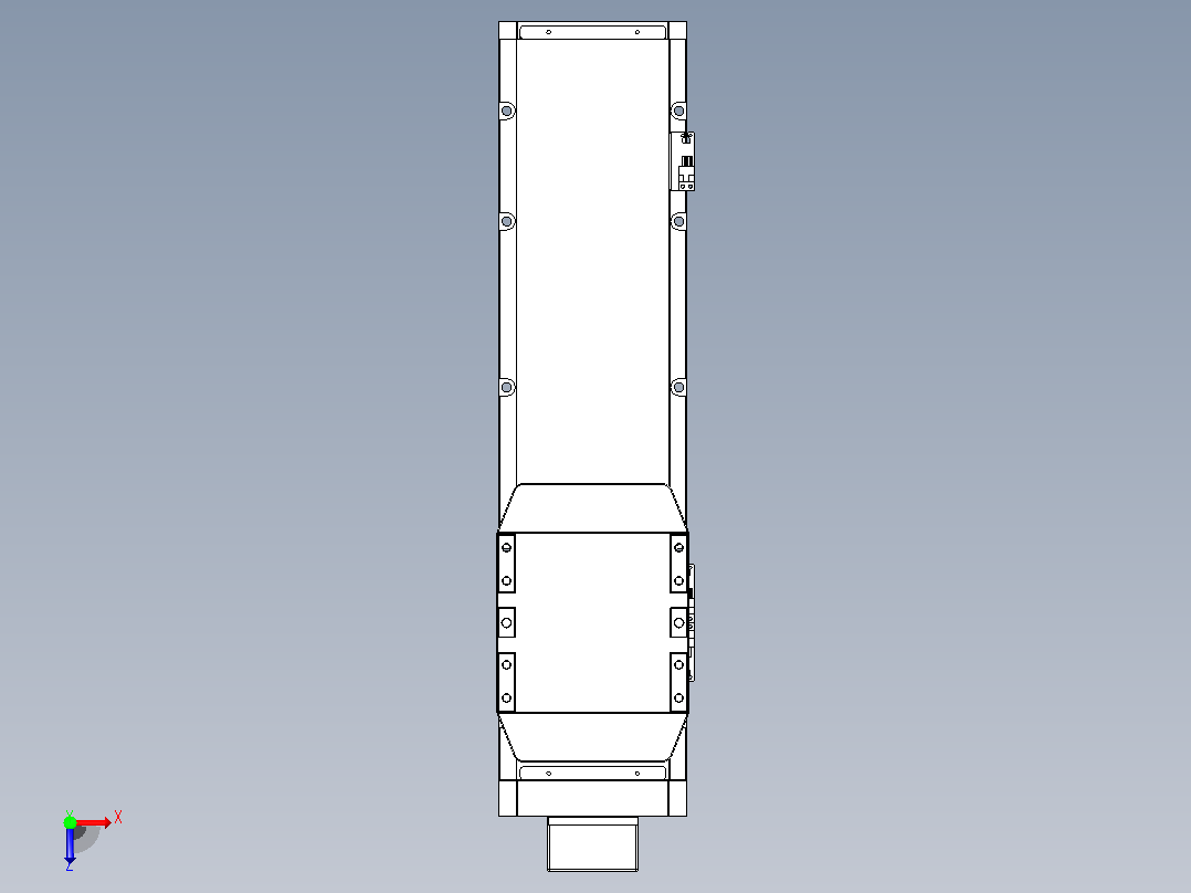 滚珠丝杠直线轴内置导轨TPA-GCR-170-2510C-L400-MP-M75-N3俯视图