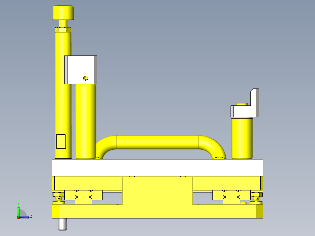 孔槽深度检测夹具左视图