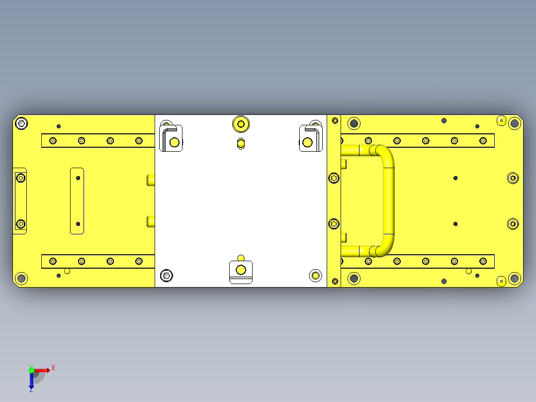 孔槽深度检测夹具俯视图