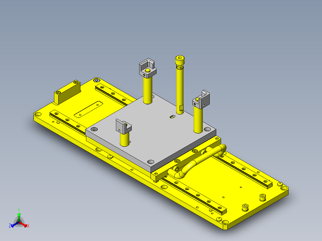 孔槽深度检测夹具正等轴测图