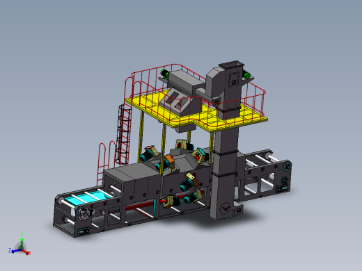 网带式抛丸机sldprt三维素材模型3D图纸图纸
