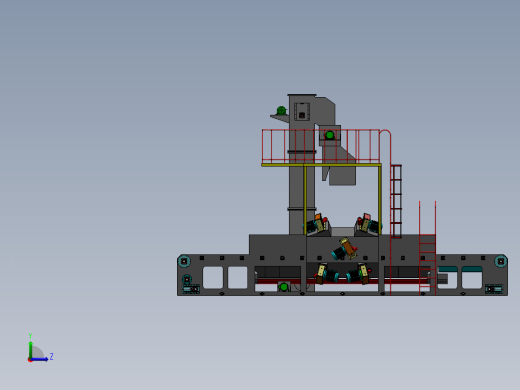 网带式抛丸机sldprt三维素材模型3D图纸图纸左视缩略图