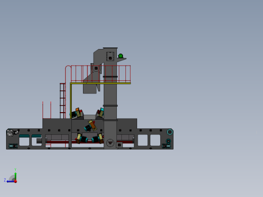 网带式抛丸机sldprt三维素材模型3D图纸图纸右视缩略图