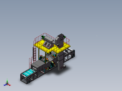 网带式抛丸机sldprt三维素材模型3D图纸图纸正等轴测缩略图