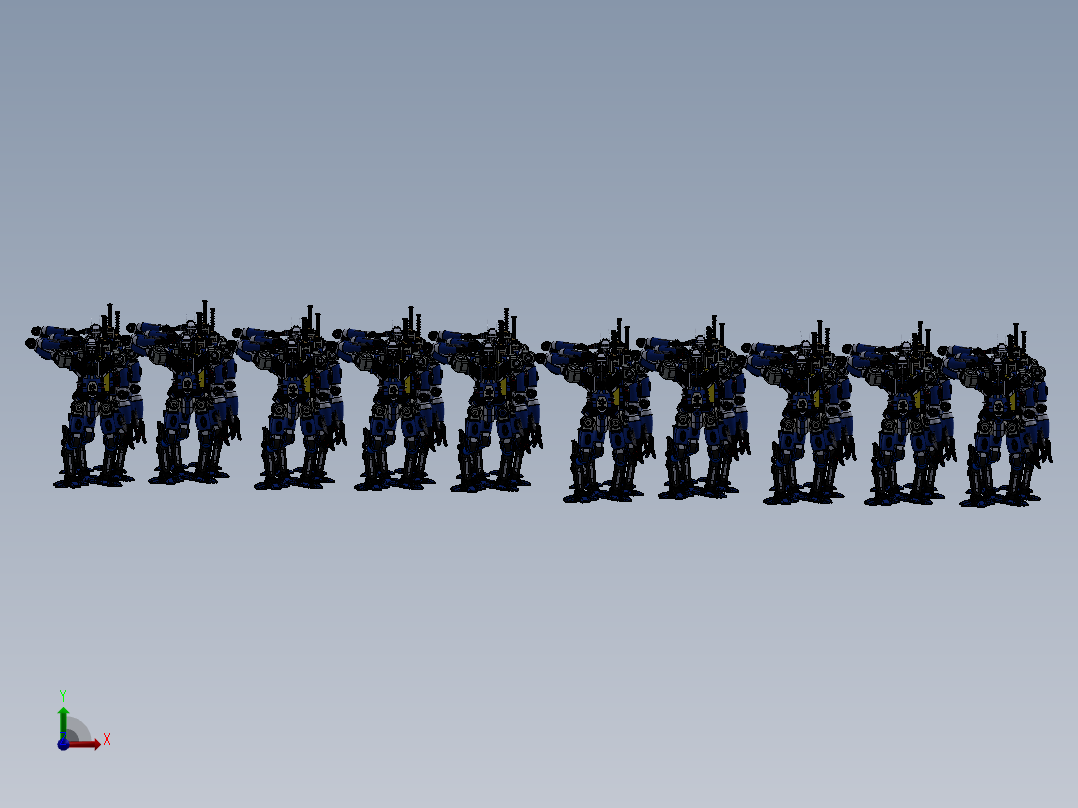 概念机器人（未来机械人）3D模型前视图