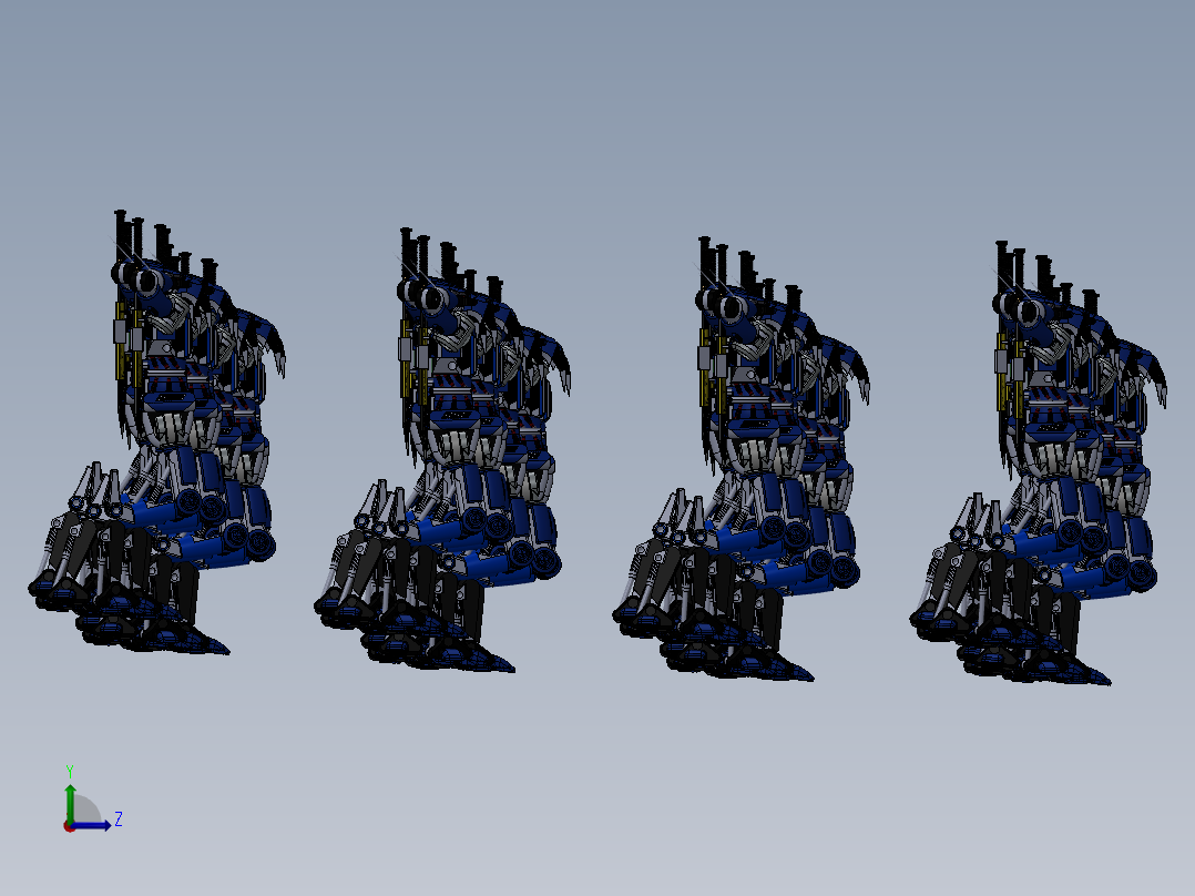 概念机器人（未来机械人）3D模型左视图