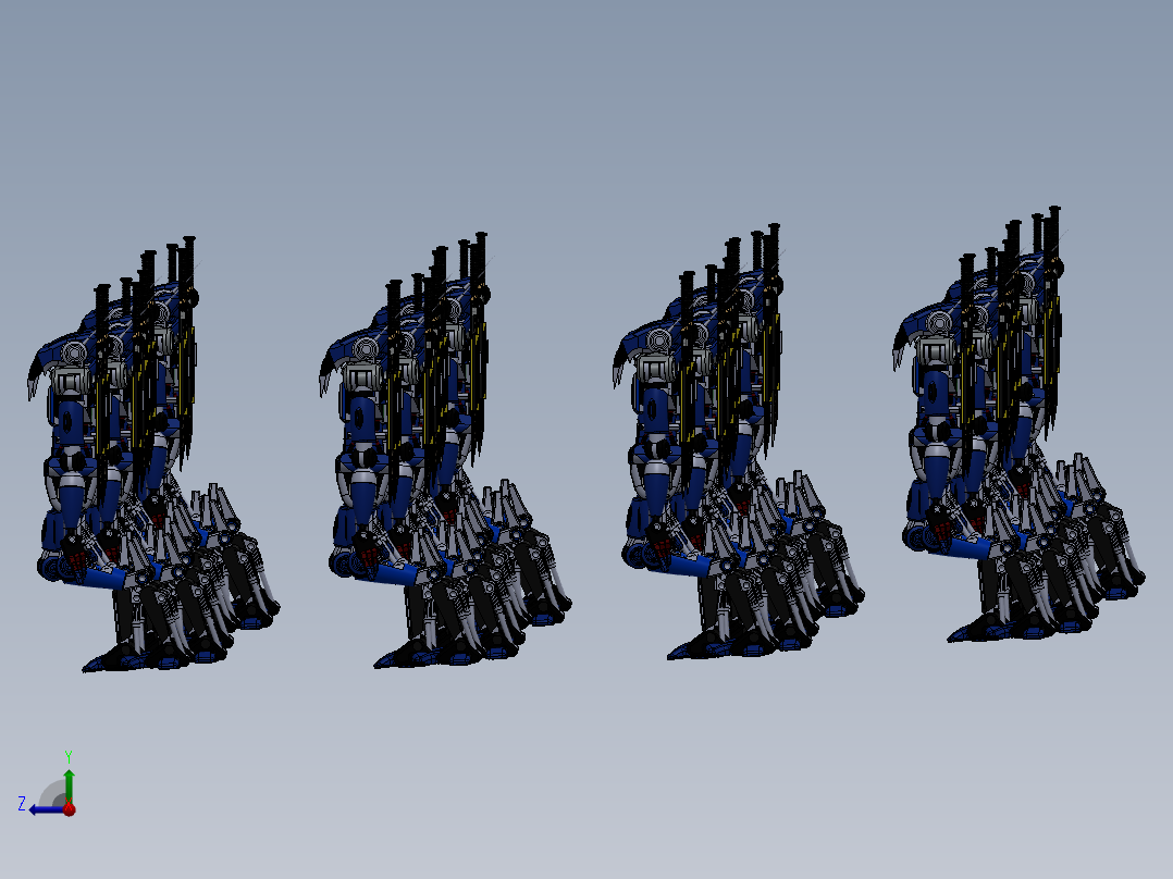 概念机器人（未来机械人）3D模型右视图