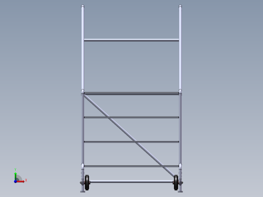移动架、梯子（SW带所有特征前视缩略图
