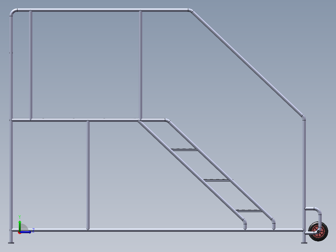 移动架、梯子（SW带所有特征左视图
