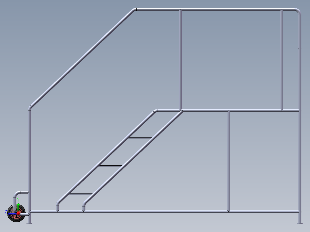 移动架、梯子（SW带所有特征右视图
