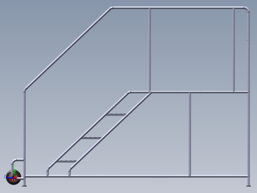 移动架、梯子（SW带所有特征右视缩略图