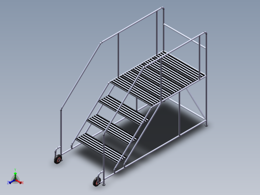 移动架、梯子（SW带所有特征正等轴测缩略图