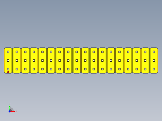 彩色公头100mil（2.54mm）系列-DS1021_yellow_3x18p_100mil_Type19_rev1.0前视缩略图