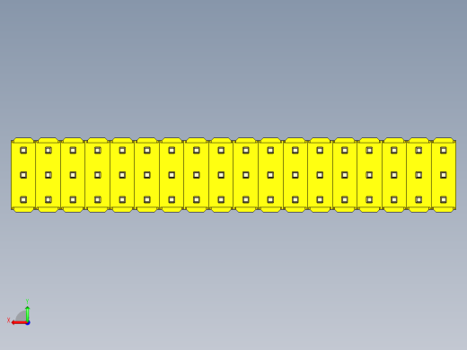 彩色公头100mil（2.54mm）系列-DS1021_yellow_3x18p_100mil_Type19_rev1.0后视缩略图