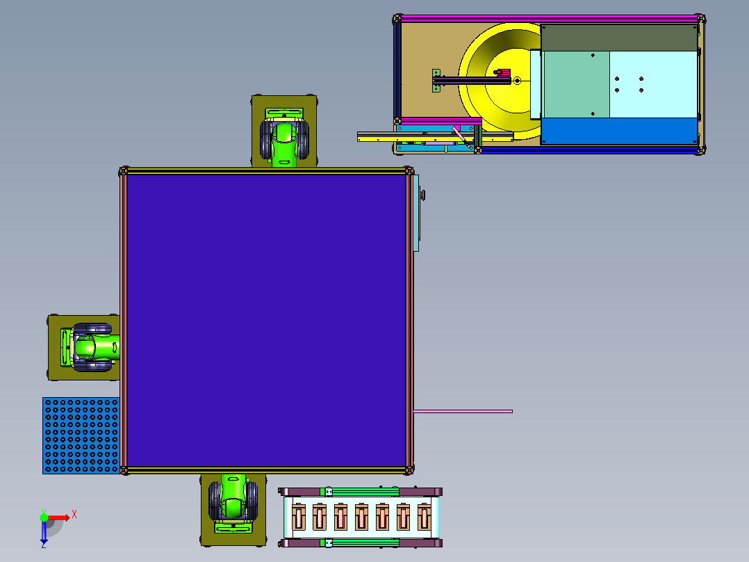 塑料壳自动化智能型焊接机俯视图