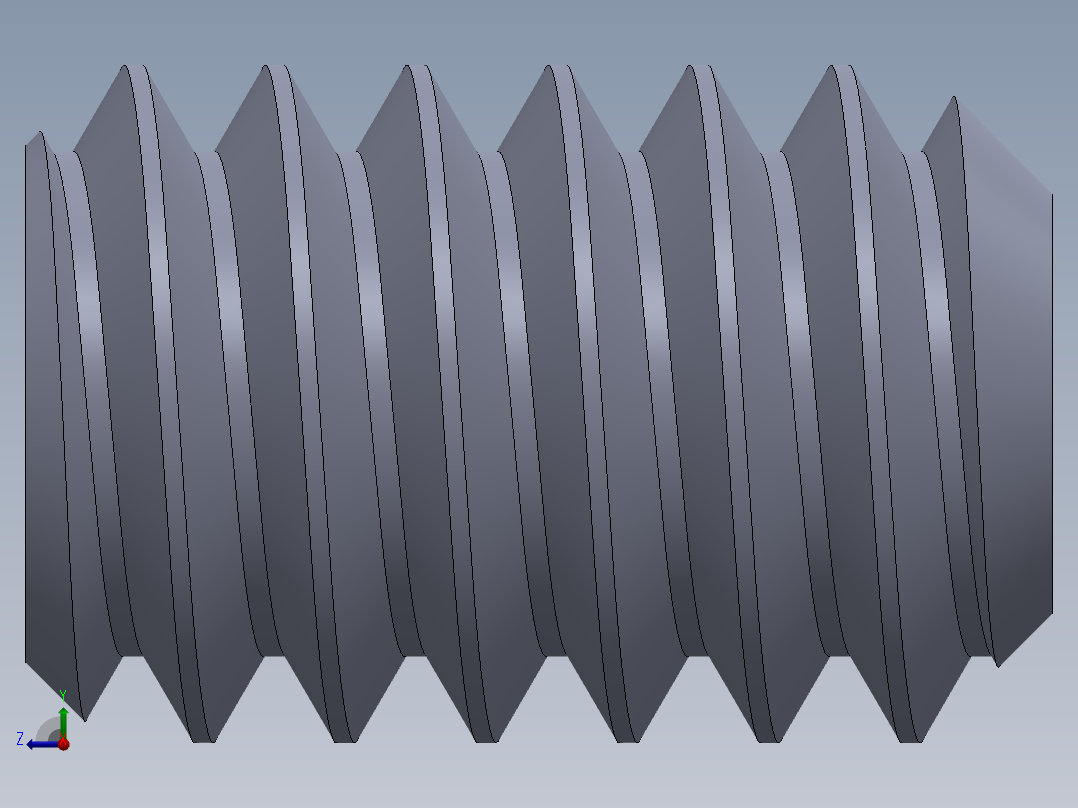 UNC 平头紧定螺钉-UNC SET SCREW 2-58 x 3.18.SLDPRT右视图