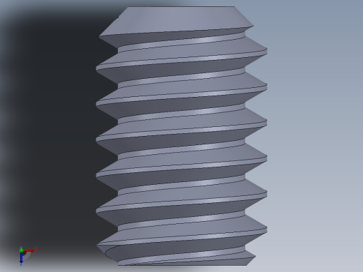 UNC 平头紧定螺钉-UNC SET SCREW 2-58 x 3.18.SLDPRT俯视缩略图