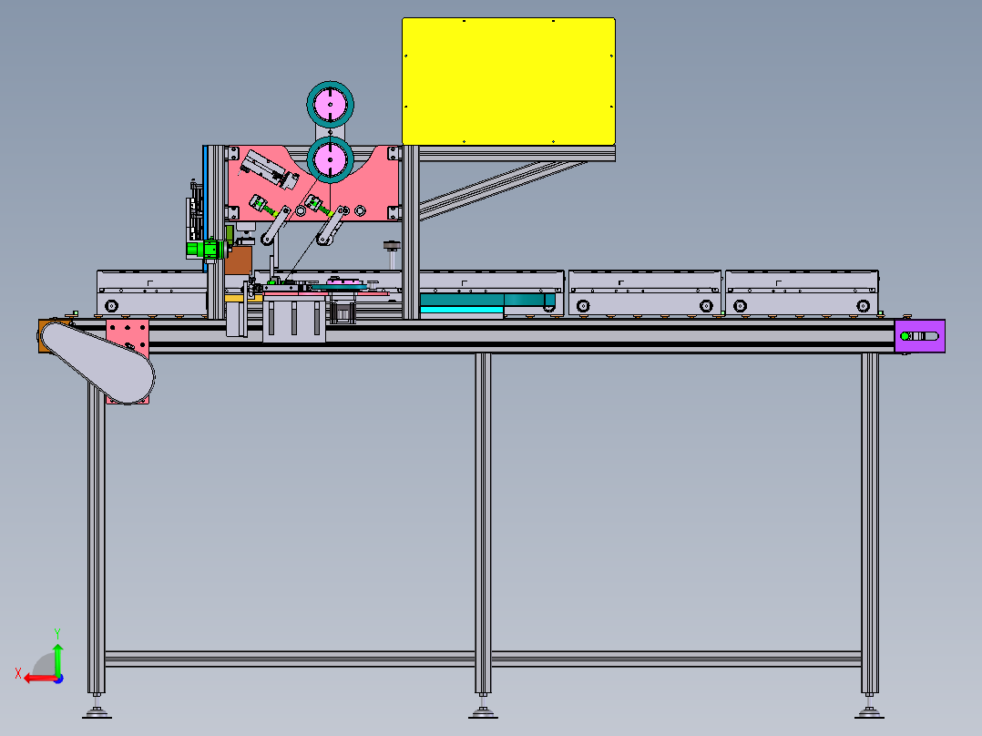 G754 自动贴胶线设备整理版后视图