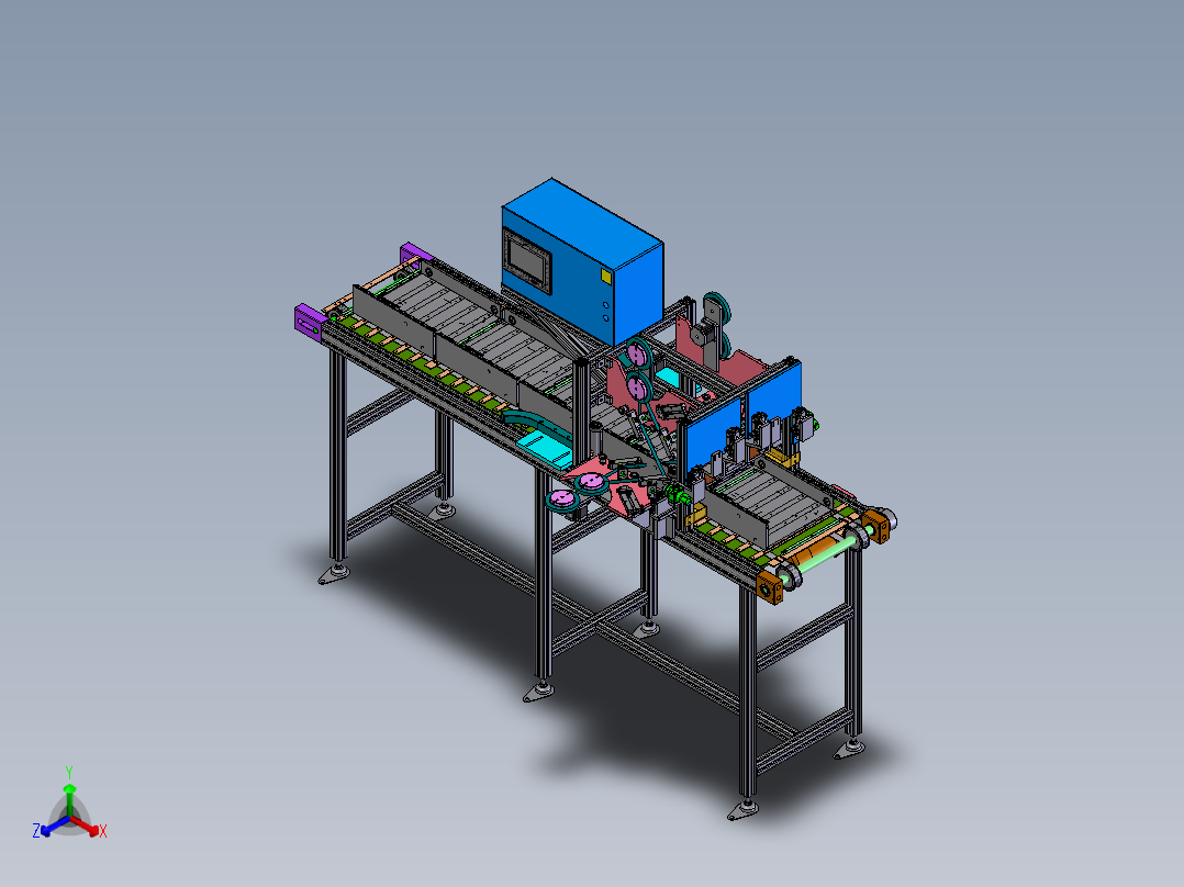 G754 自动贴胶线设备整理版正等轴测图