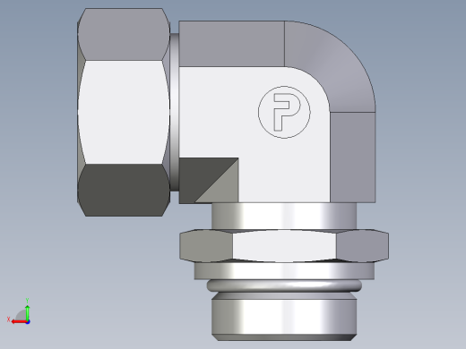 卡套式工业通用硬管接头EO_Adjustable_Locknut_elbow_WEE28LMORCF后视缩略图